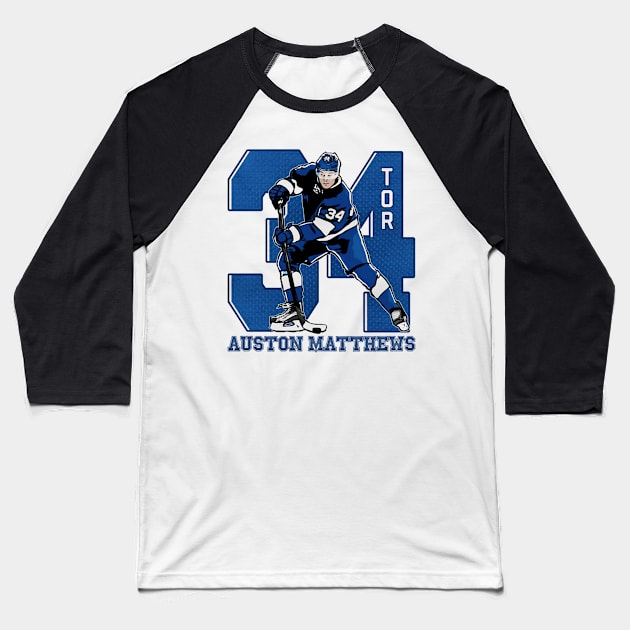 Auston Matthews Toronto Game Baseball T-Shirt by Erianna Bee